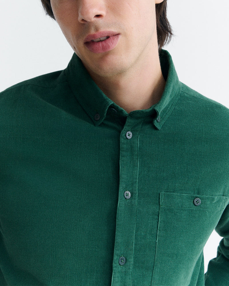 THINKING MU Hemd ANTO GREEN Biobaumwolle Cord