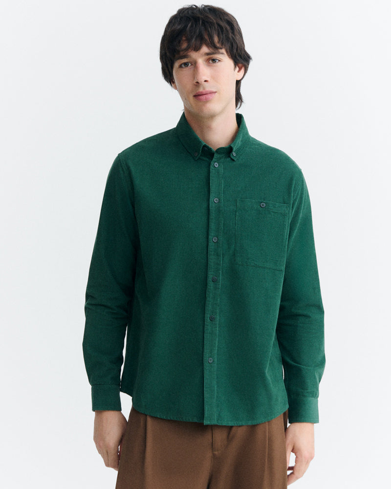 THINKING MU Hemd ANTO GREEN Biobaumwolle Cord