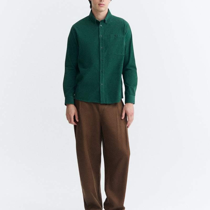 THINKING MU Hemd ANTO GREEN Biobaumwolle Cord