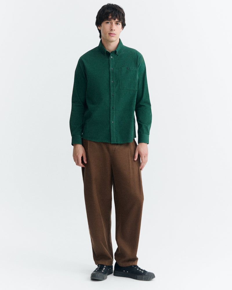 THINKING MU Hemd ANTO GREEN Biobaumwolle Cord