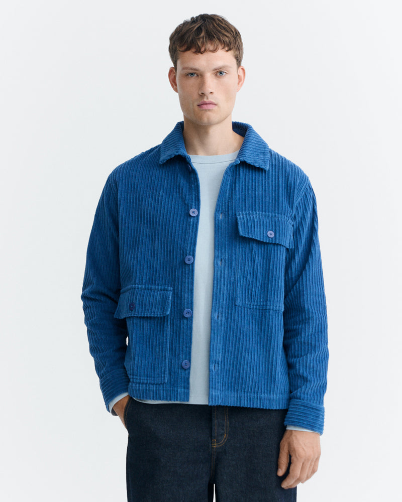 THINKING MU gestreiftes Overshirt OMAR BLANKET
