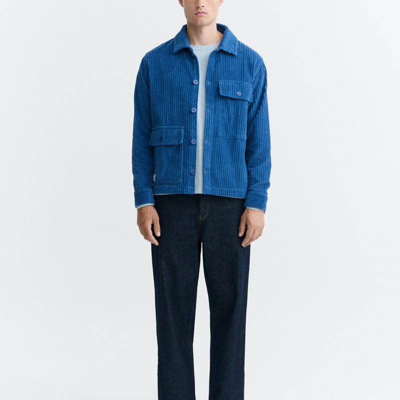 THINKING MU gestreiftes Overshirt OMAR BLANKET