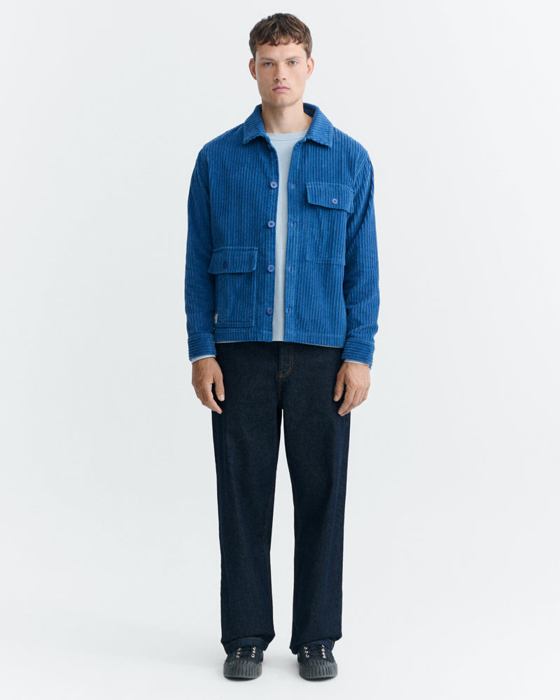 THINKING MU gestreiftes Overshirt OMAR BLANKET