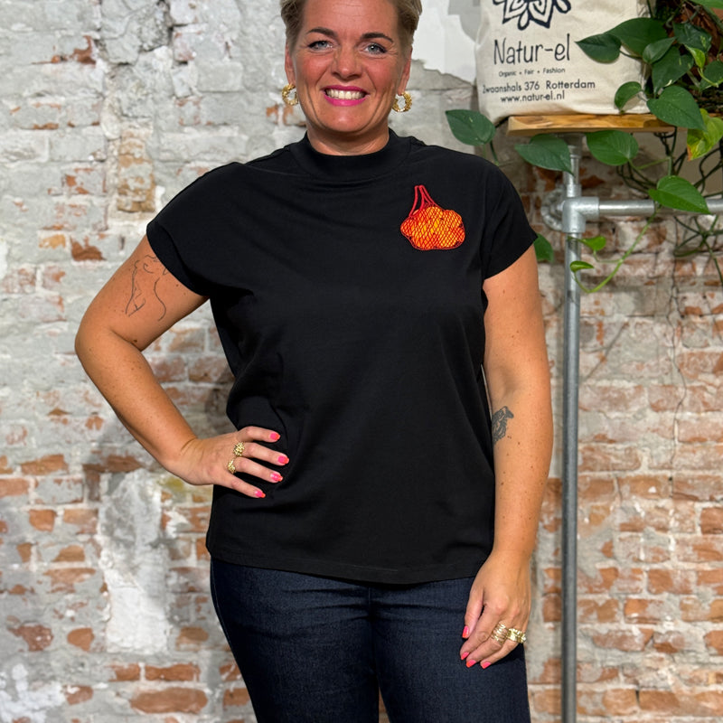 THINKING MU Basic T-Shirt VOLTA RED aus Bio-Baumwolle