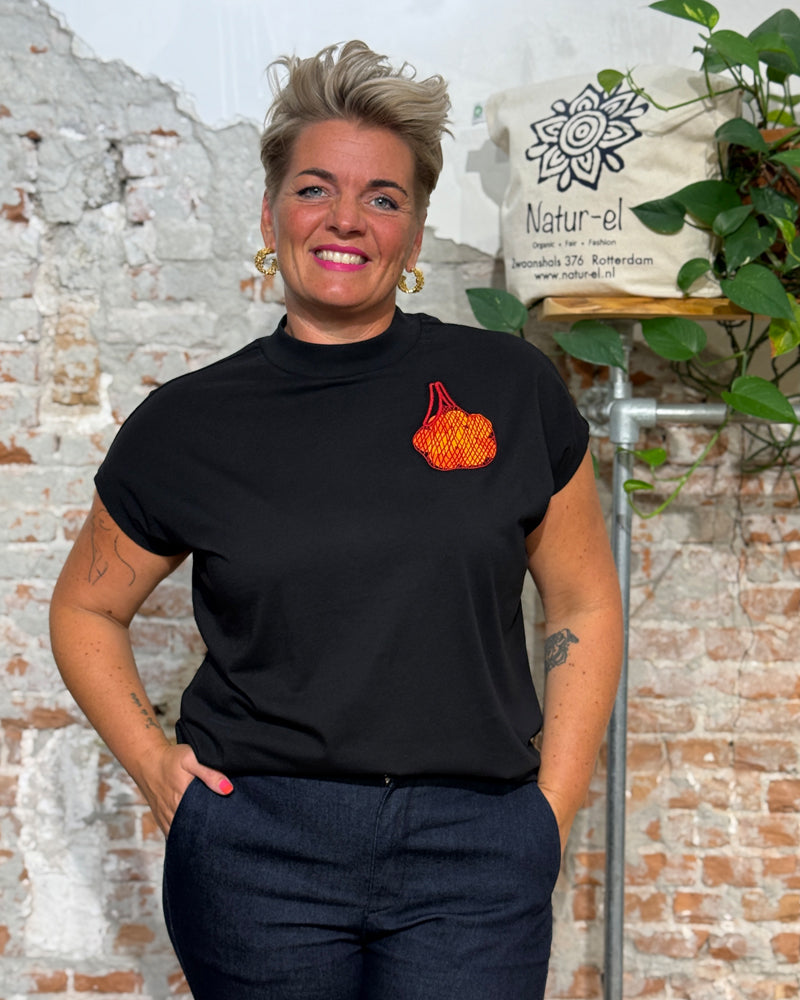 THINKING MU Basic T-Shirt VOLTA RED aus Bio-Baumwolle