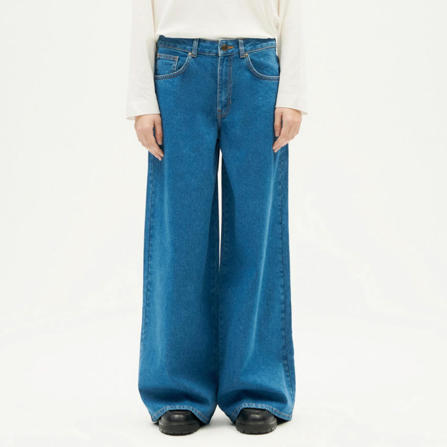 THINKING MU spijkerbroek HEDDA MID DENIM wijde pijpen