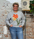 THINKING MU geborduurde sweater JODIE POPPY bio katoen