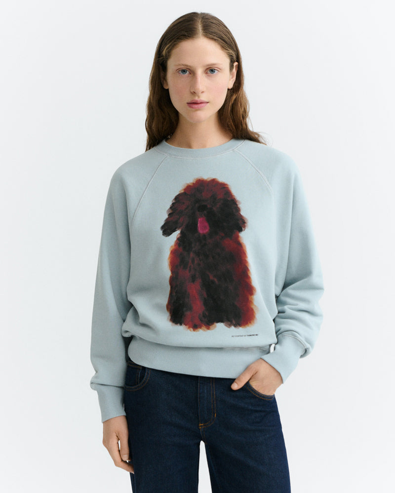 THINKING MU sweater BONNIE DOG biologisch katoen