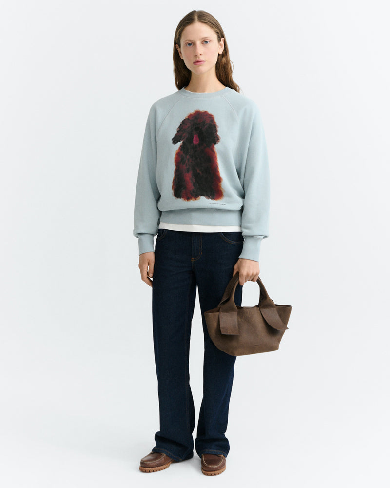 THINKING MU sweater BONNIE DOG biologisch katoen