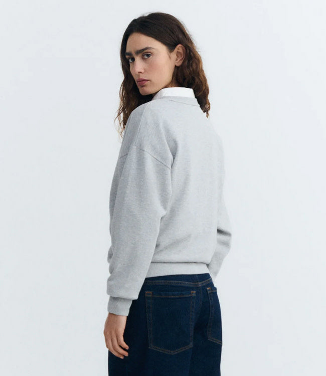 THINKING MU geborduurde sweater JODIE POPPY bio katoen