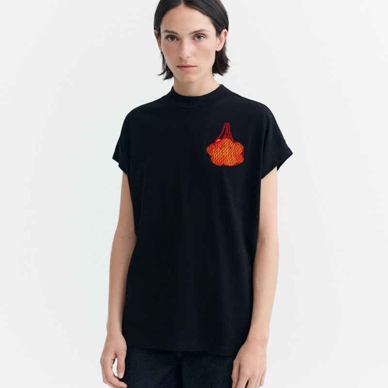 THINKING MU Basic T-Shirt VOLTA RED aus Bio-Baumwolle