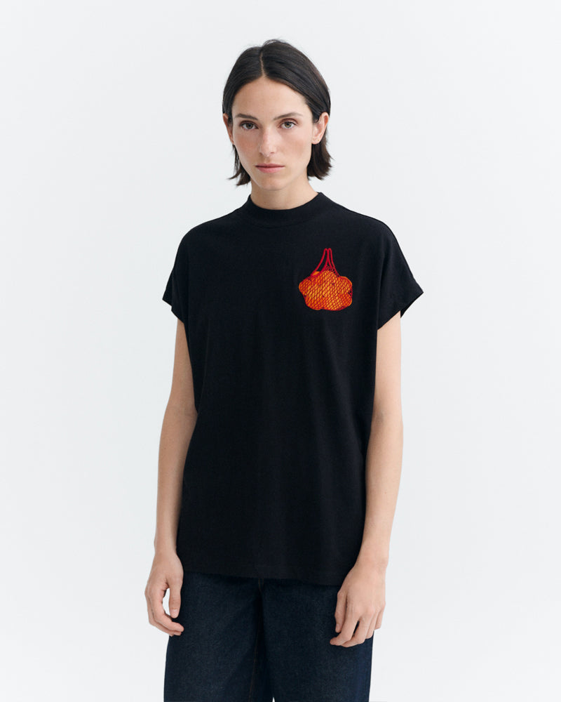 THINKING MU Basic T-Shirt VOLTA RED aus Bio-Baumwolle