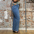 THINKING MU wijde spijkerbroek THERESA CLEAN DENIM