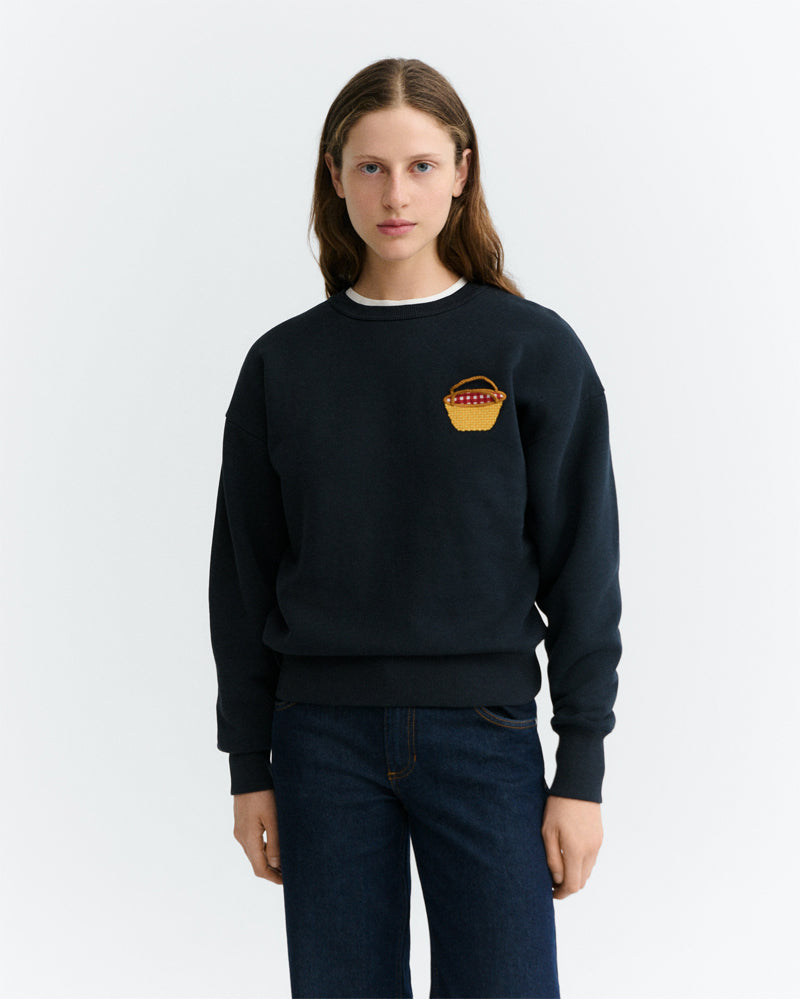 THINKING MU sweater JODY BASKET biologisch katoen