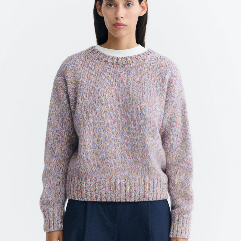 THINKING MU Noorse wollen trui PETRA MULTICOLOR