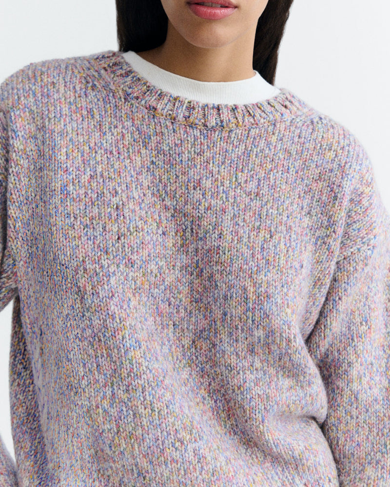 THINKING MU Noorse wollen trui PETRA MULTICOLOR