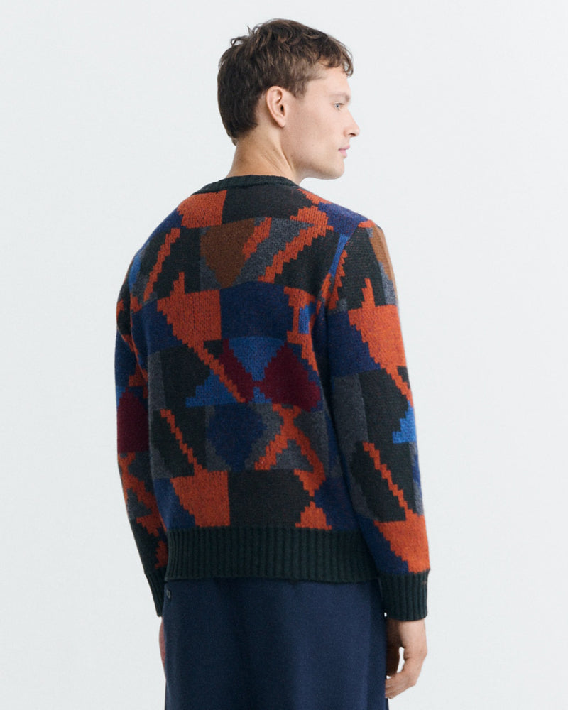 THINKING MU wollen trui MATTI PIXEL extrafijne merino