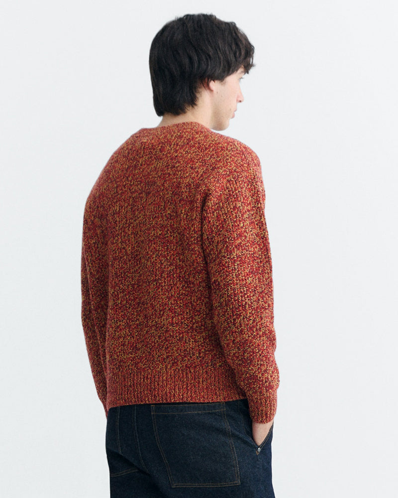 THINKING MU wollen trui SANTOS BROWN extrafijne merino