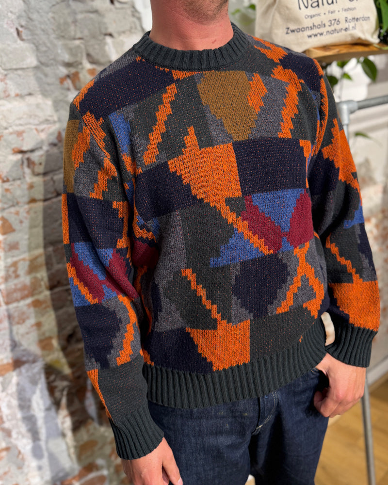 THINKING MU wool sweater MATTI PIXEL extra-fine merino