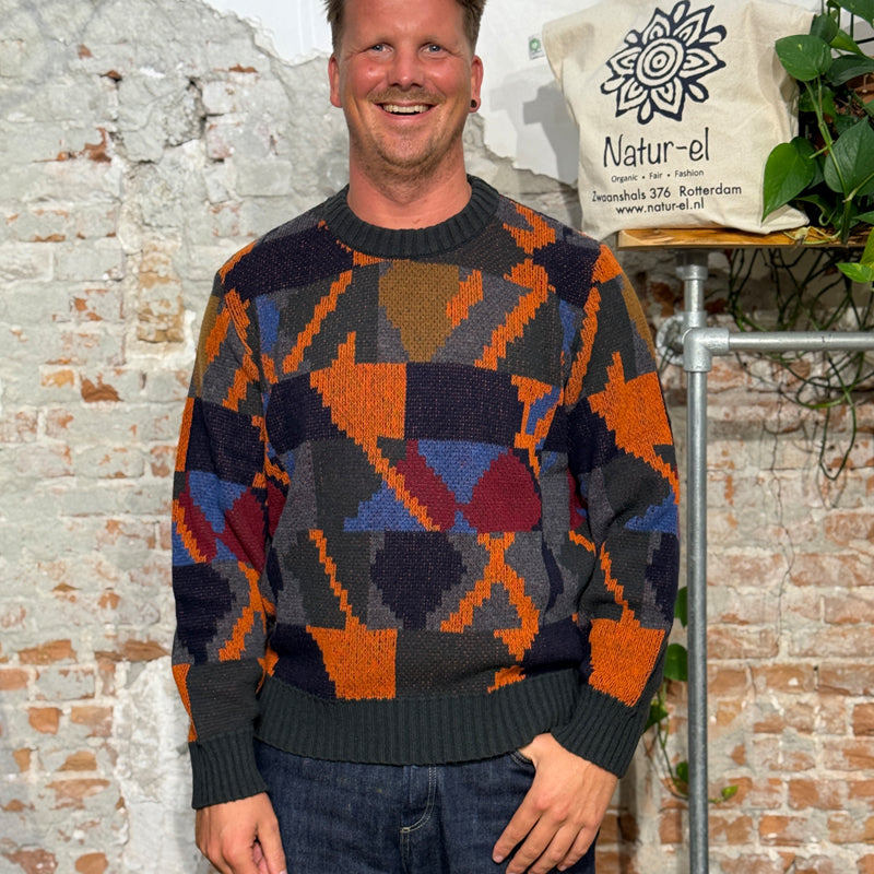 THINKING MU wool sweater MATTI PIXEL extra-fine merino