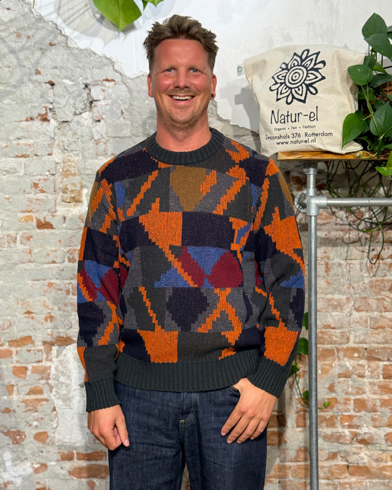 THINKING MU wool sweater MATTI PIXEL extra-fine merino