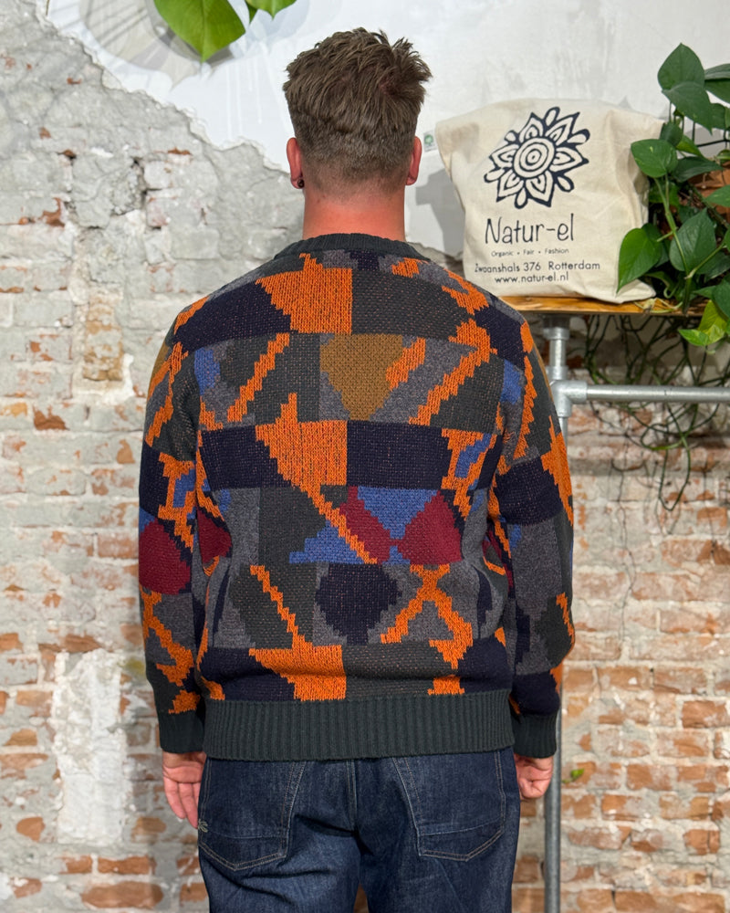 THINKING MU wool sweater MATTI PIXEL extra-fine merino