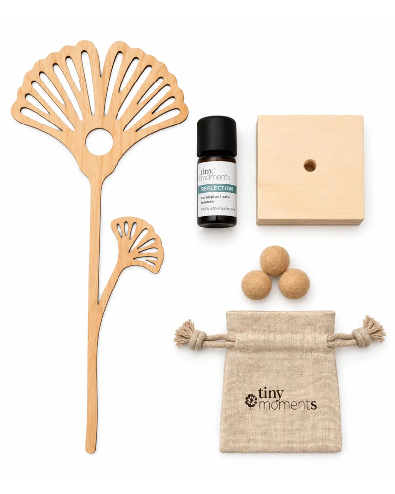 Natuurlijke geurdrager GINKO van hout incl. etherische olie