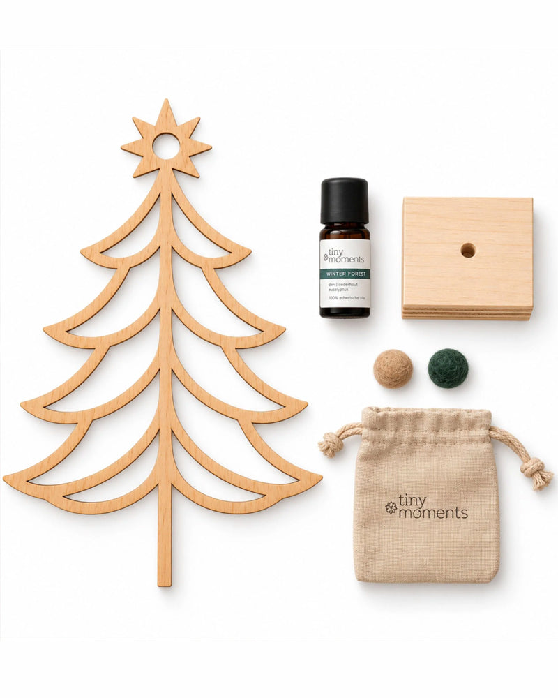 Natuurlijke geurdrager DENNEBOOM van hout incl. etherische olie