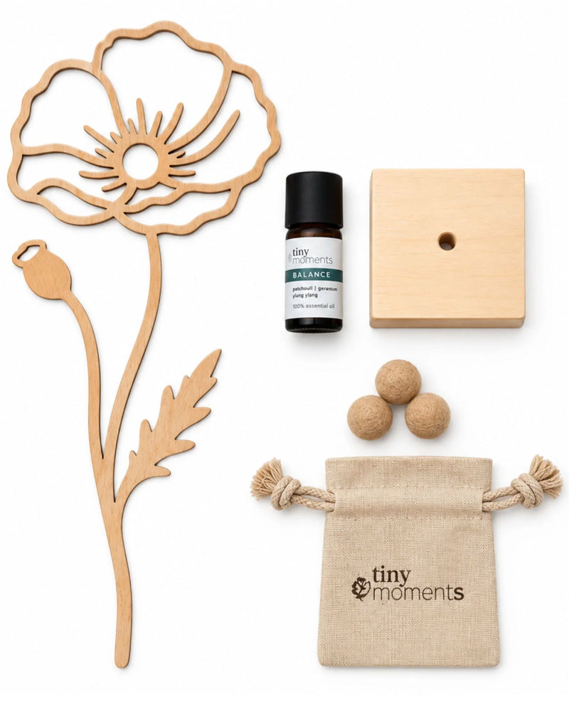 Natuurlijke geurdrager KLAPROOS van hout incl. etherische olie