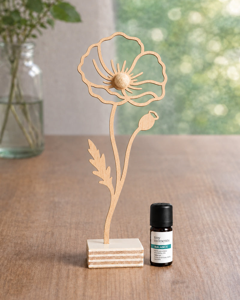 Natuurlijke geurdrager KLAPROOS van hout incl. etherische olie
