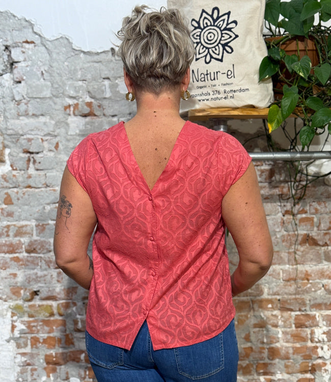 TRANQUILLO batist blouse LUNA BERRY biologisch katoen