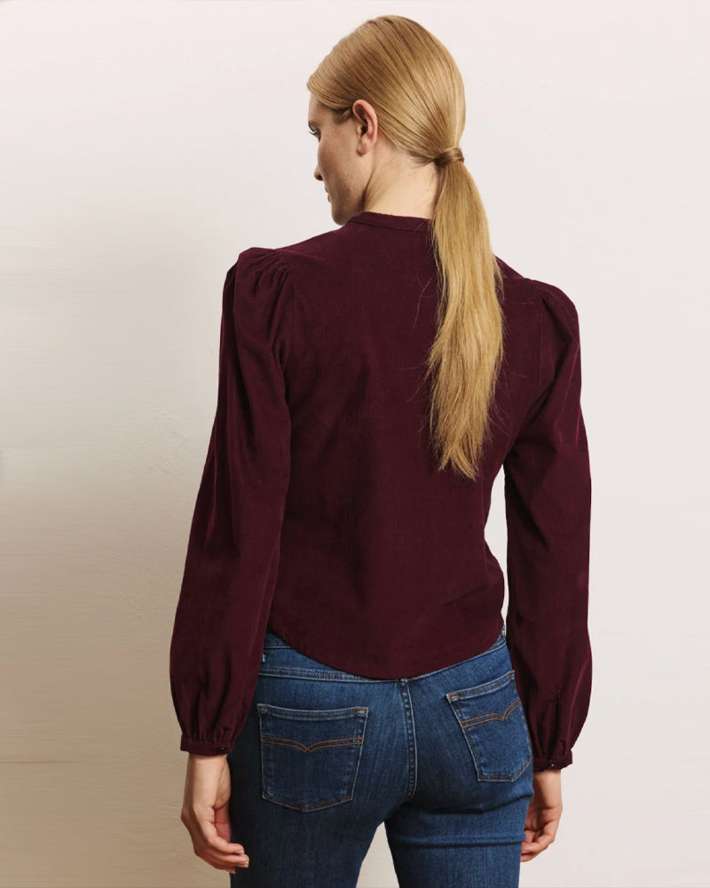 TRANQUILLO blouse ANITA WINE biologisch katoen corduroy