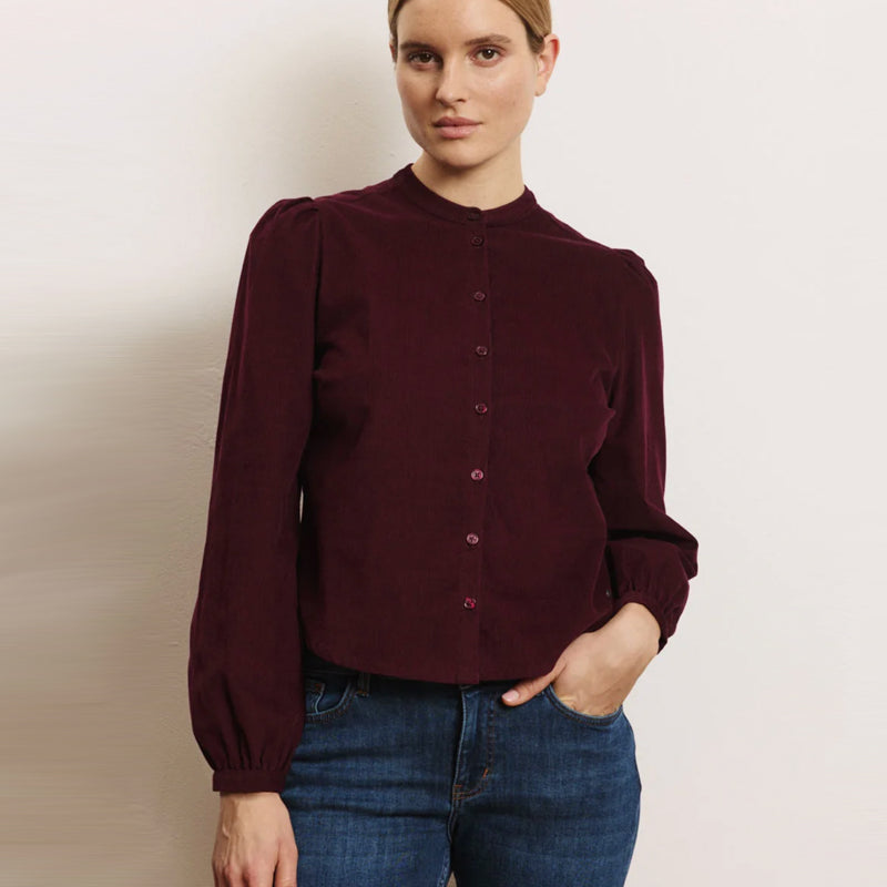 TRANQUILLO blouse ANITA WINE biologisch katoen corduroy