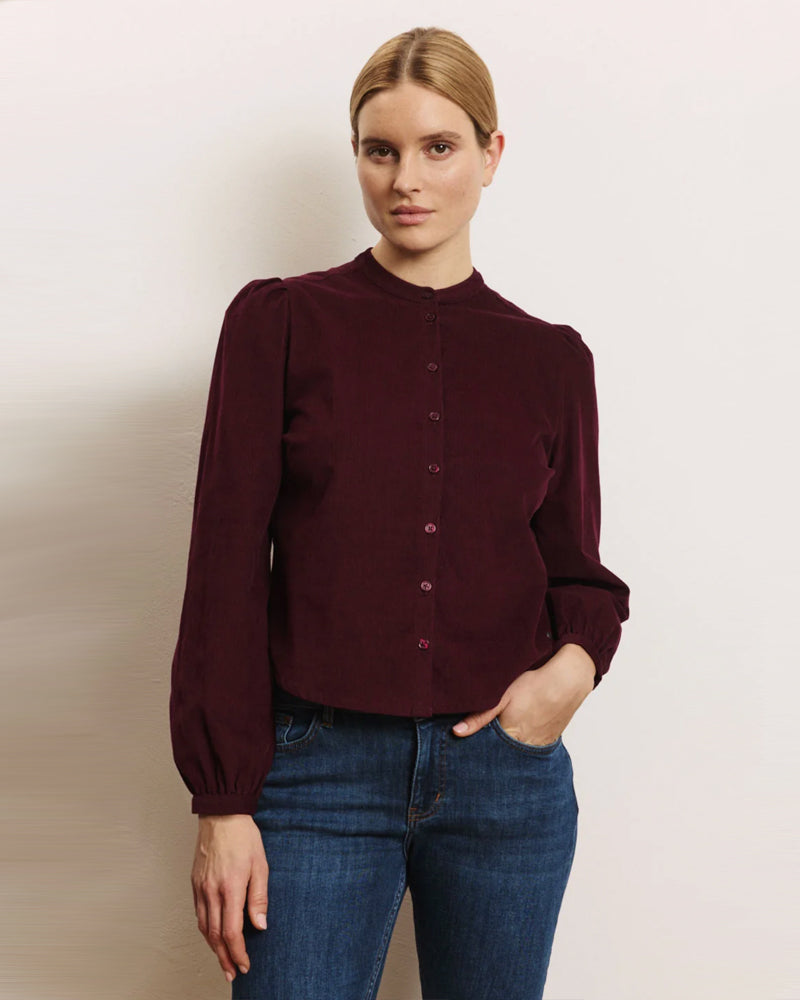 TRANQUILLO blouse ANITA WINE biologisch katoen corduroy