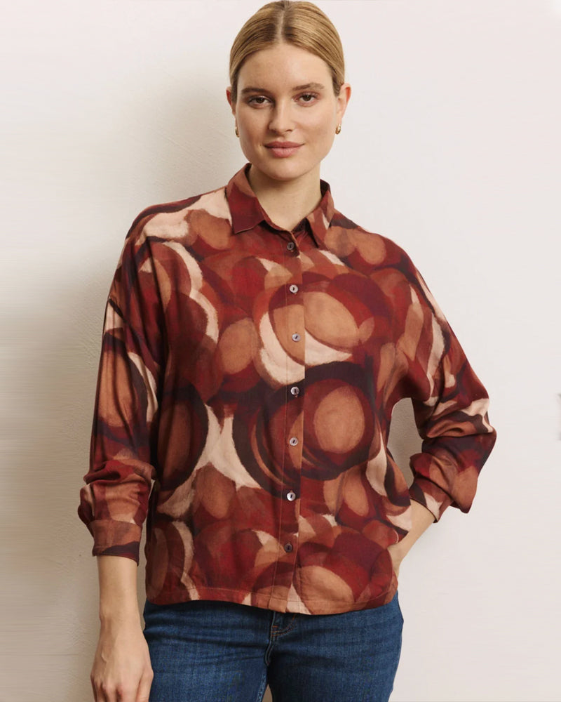 TRANQUILLO blouse met kraag JOLA EARTH ecovero twill