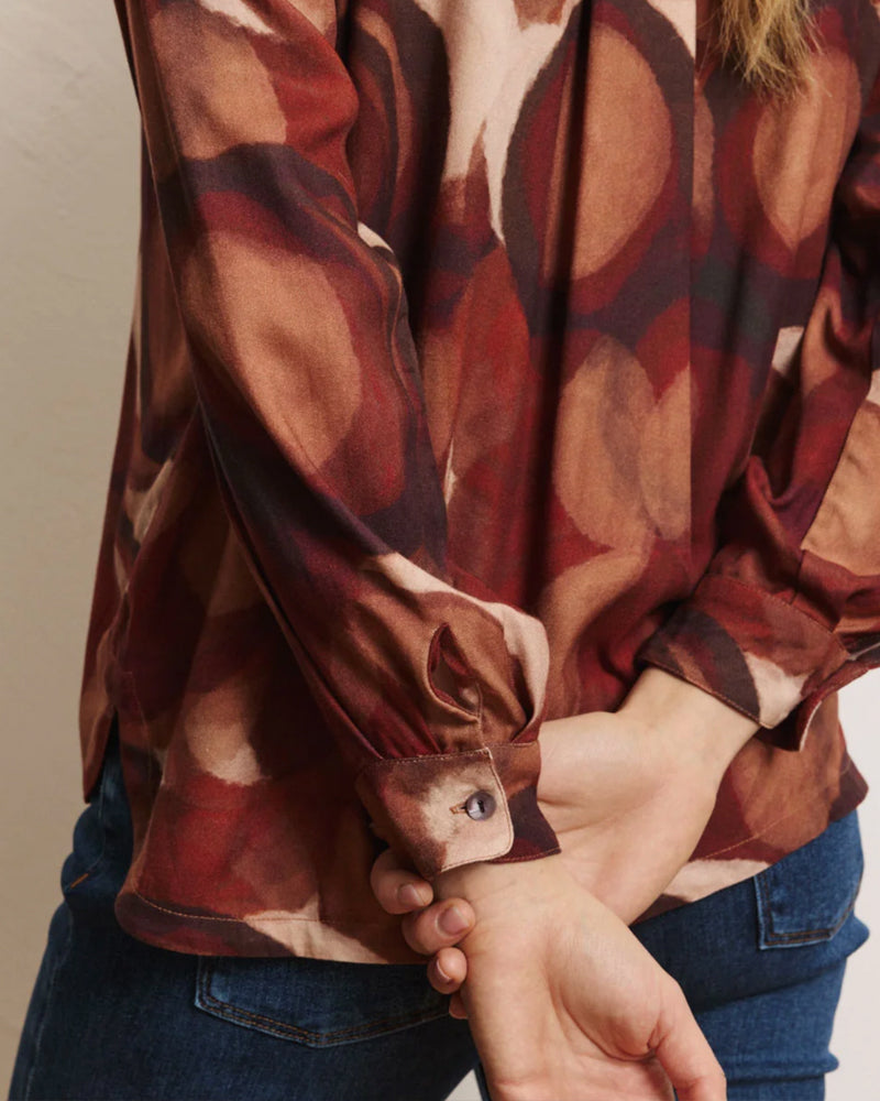 TRANQUILLO blouse met kraag JOLA EARTH ecovero twill