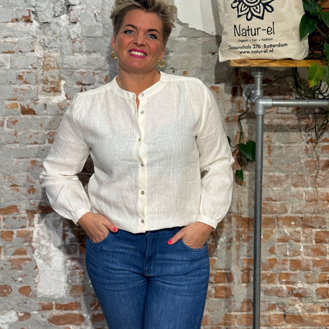 TRANQUILLO linnen blouse JOLAA WHITE
