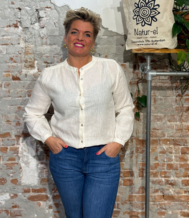 TRANQUILLO linnen blouse JOLAA WHITE