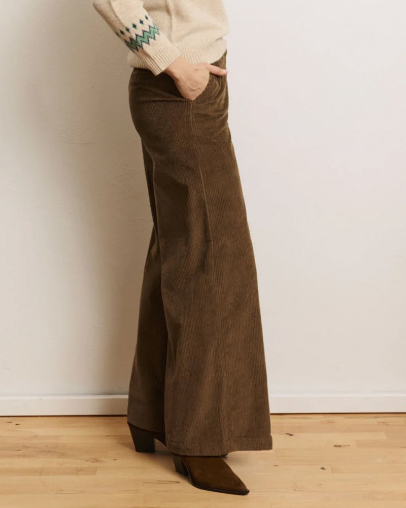TRANQUILLO corduroy broek PAOLA TAUPE biologisch katoen