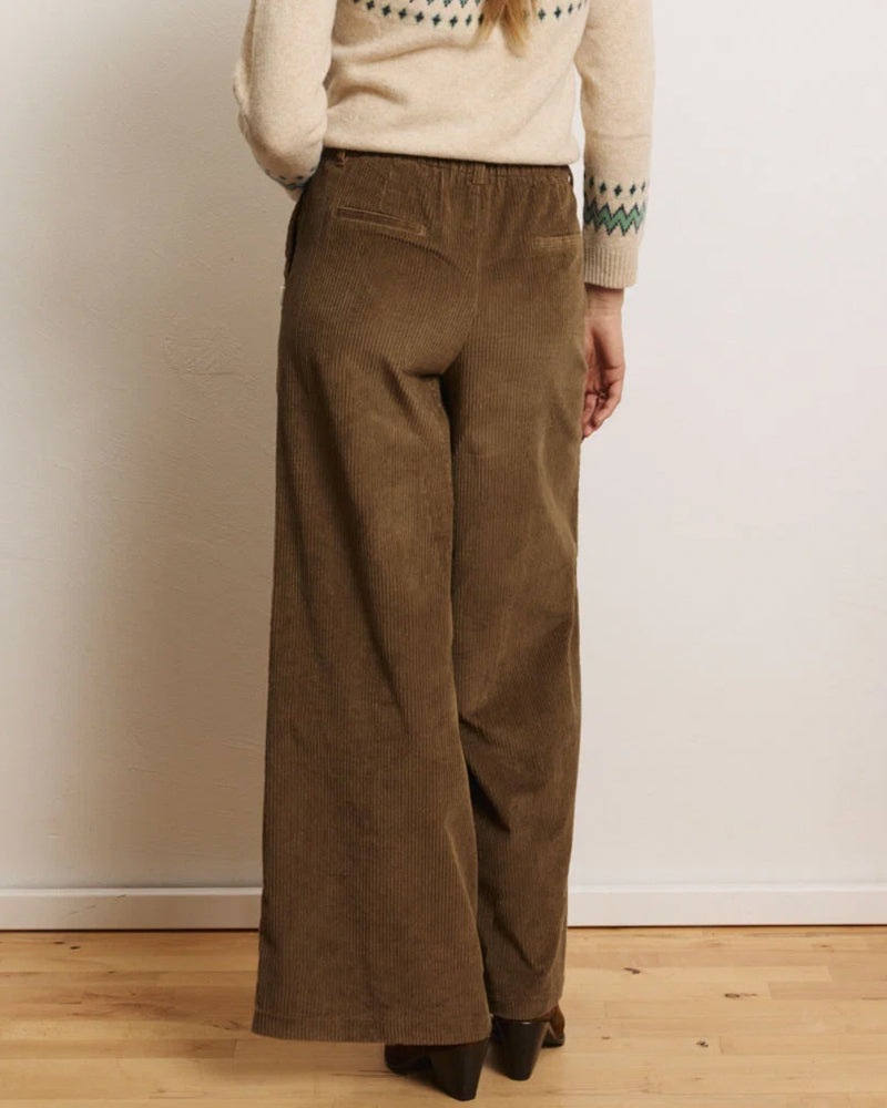 TRANQUILLO corduroy broek PAOLA TAUPE biologisch katoen