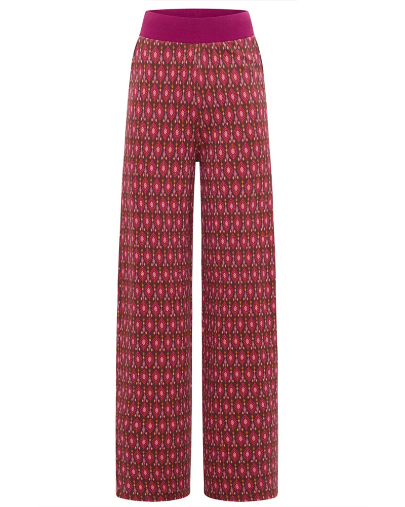 TRANQUILLO weite Hose PAULA BATIK Ecovero-Crêpe