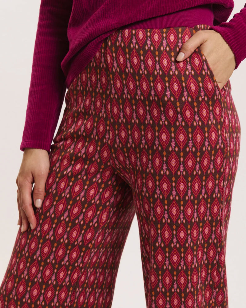 TRANQUILLO weite Hose PAULA BATIK Ecovero-Crêpe