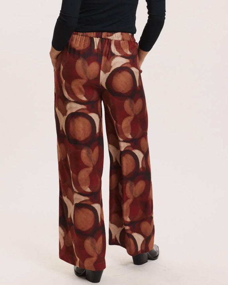 TRANQUILLO weite Hose PAULA BATIK Ecovero-Crêpe