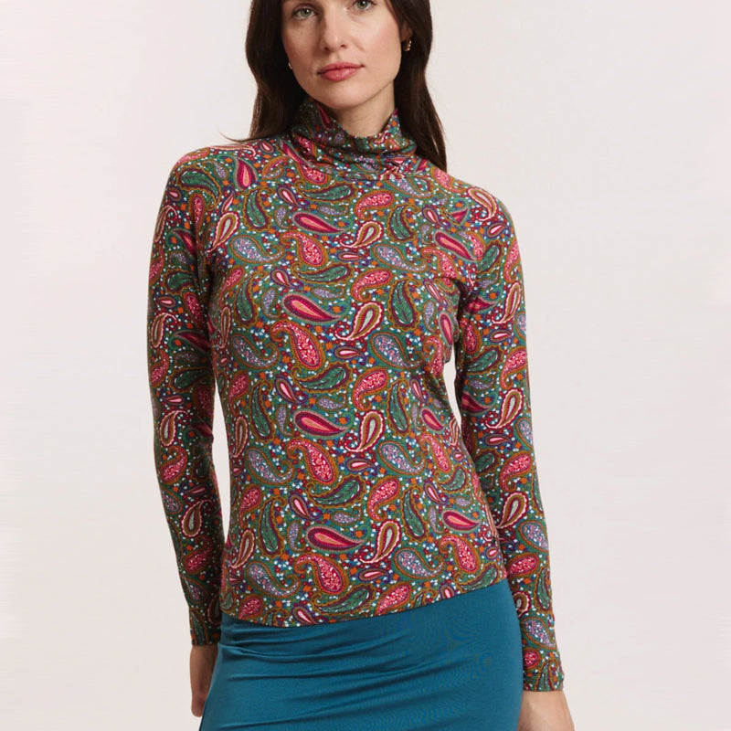 TRANQUILLO gestreiftes T-Shirt LOLLY BLUE Tencel Baumwolle
