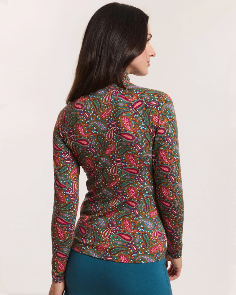 TRANQUILLO gestreiftes T-Shirt LOLLY BLUE Tencel Baumwolle