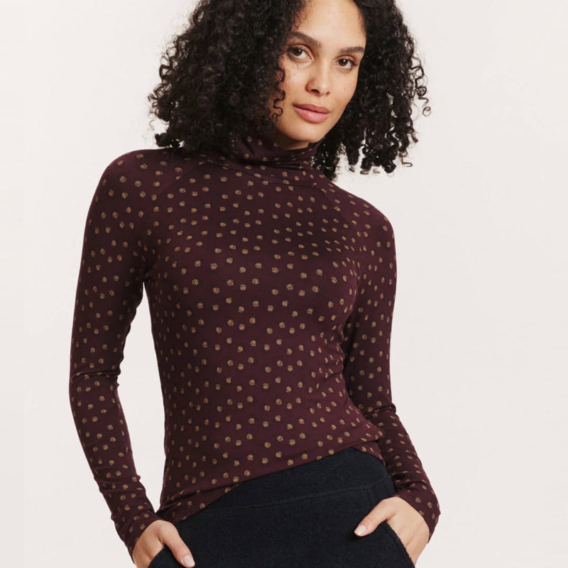TRANQUILLO coltrui met print CHIARA BURGUNDY van ecovero