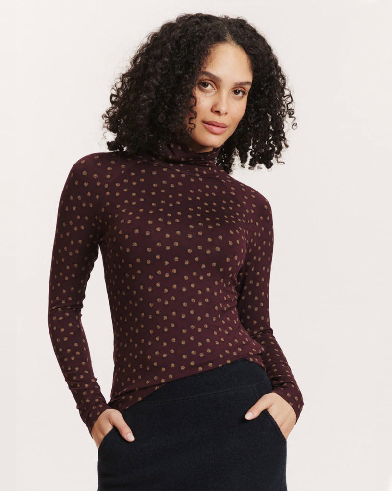 TRANQUILLO coltrui met print CHIARA BURGUNDY van ecovero