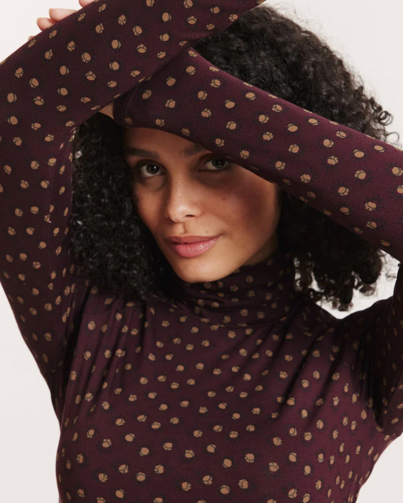TRANQUILLO coltrui met print CHIARA BURGUNDY van ecovero