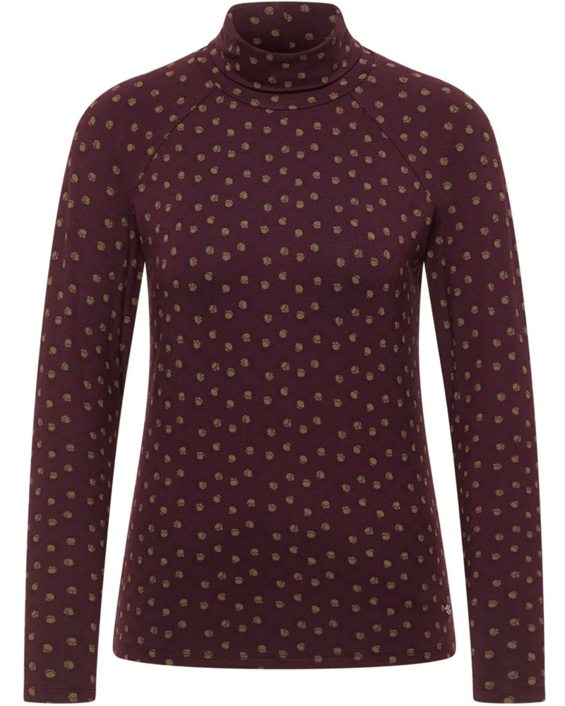 TRANQUILLO coltrui met print CHIARA BURGUNDY van ecovero
