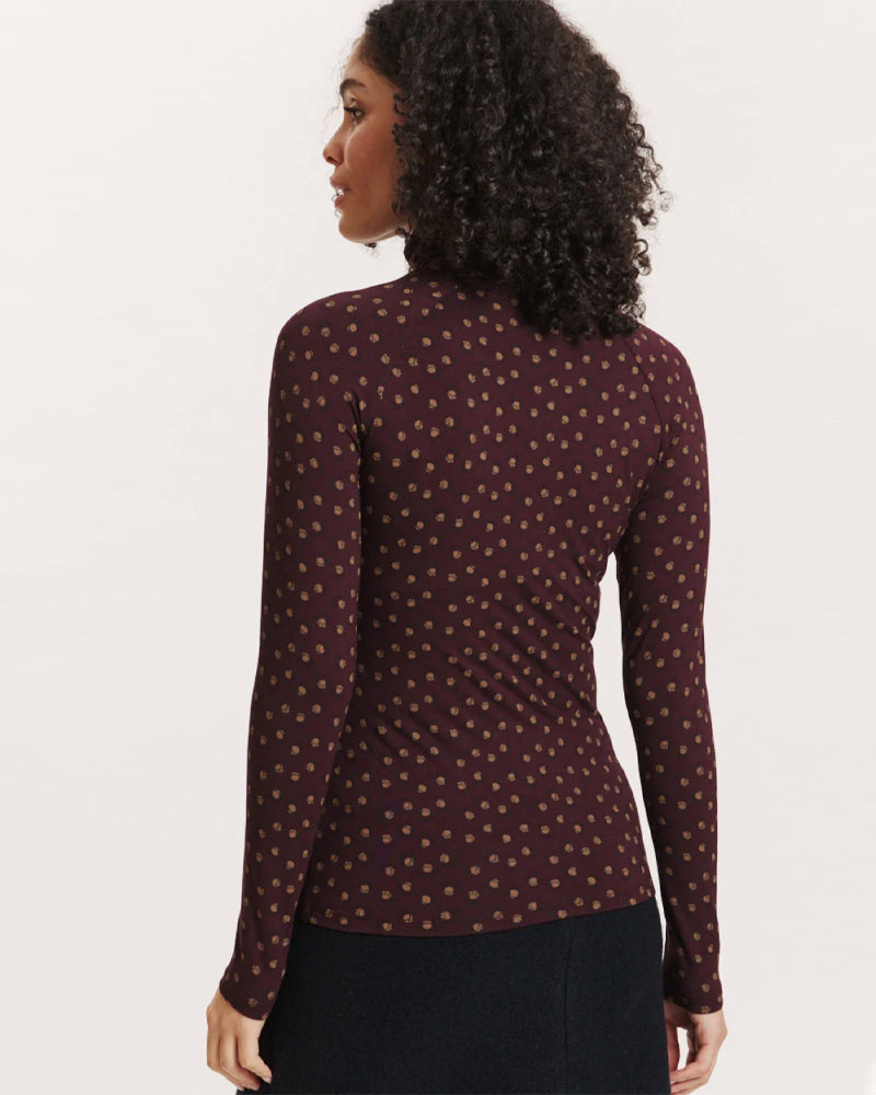 TRANQUILLO coltrui met print CHIARA BURGUNDY van ecovero